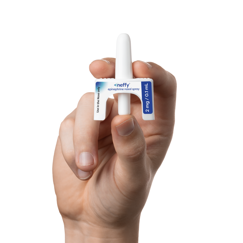 Hand holding neffy device